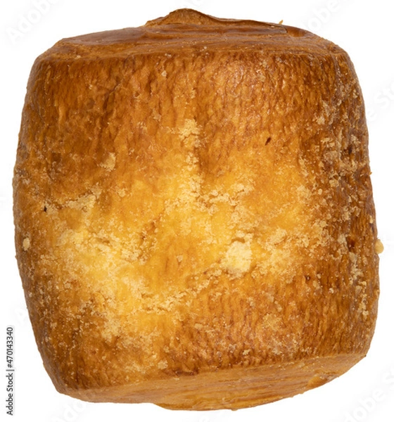 Obraz Sweet sugar bakery pastry bun close-up isolated