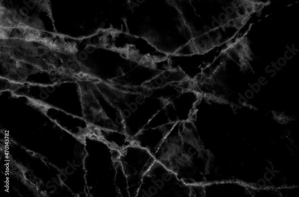 Fototapeta Black marble flooring kitchen counters