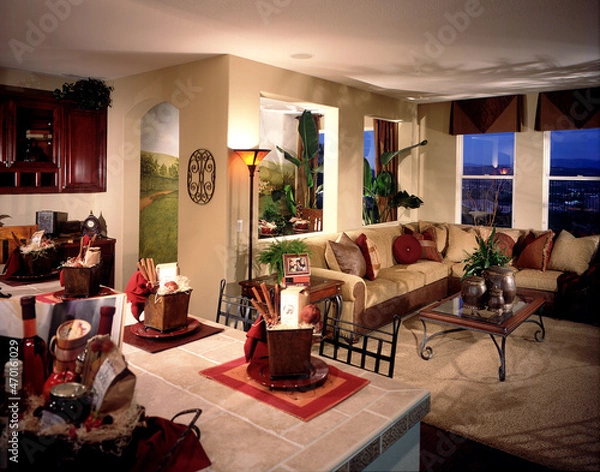 Fototapeta House Living room Interior Design of Home
