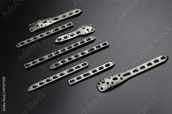 Fototapeta Surgical plates for osteosynthesis in case of operation  bone fractures