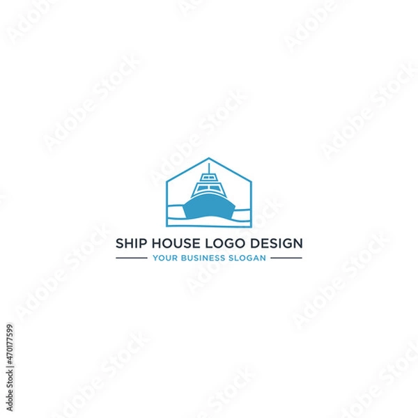 Obraz SHIP HOUSE LOGO DESIGN VECTOR