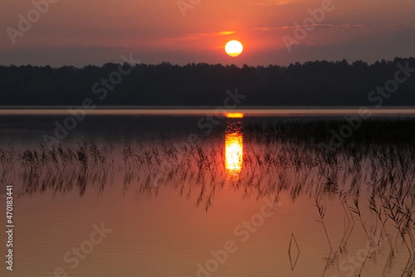 Obraz Sunset over lake