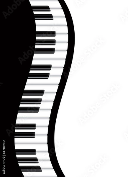 Obraz PianoBorderWavyV