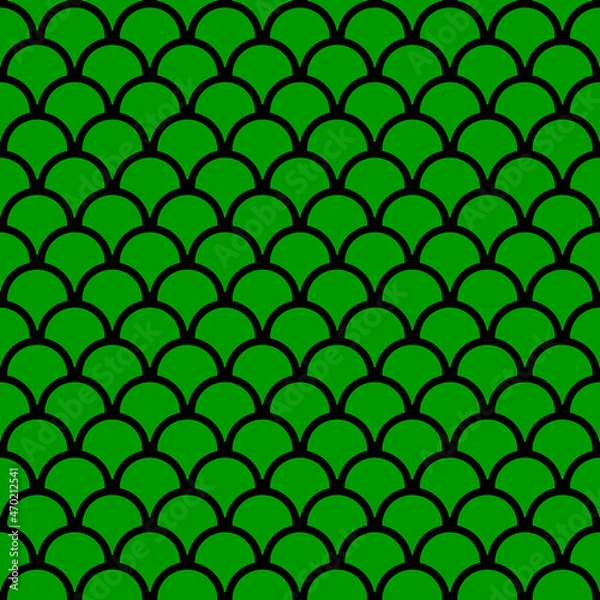 Fototapeta seamless fish scale pattern green background