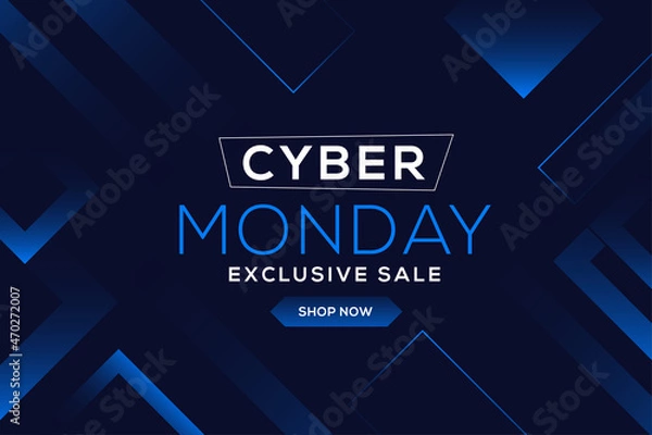 Fototapeta Editable Cyber Monday sale banner template for business promotion vector illustration
