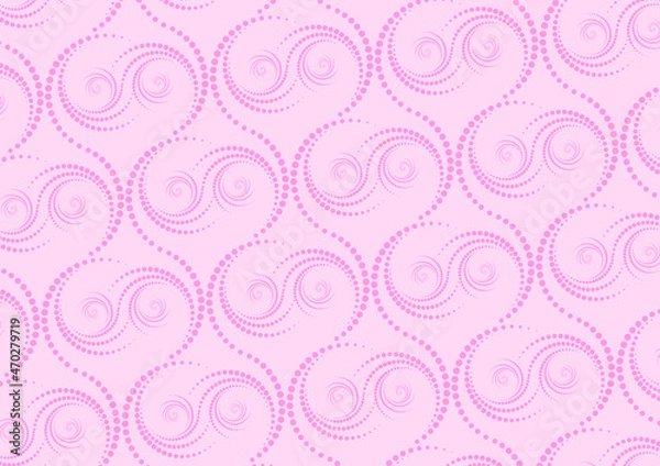 Fototapeta Collection of seamless geometric patterns, whirlpool dot pattern, abstract love