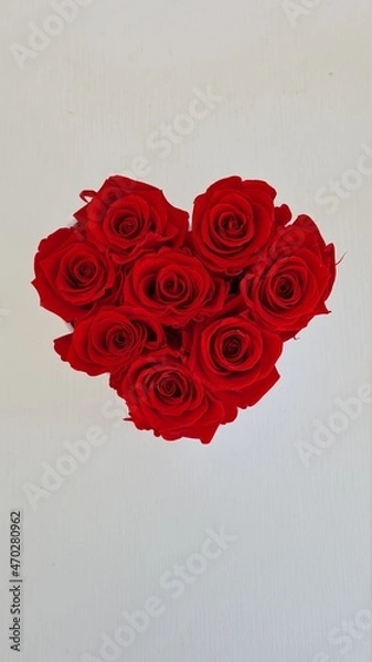 Obraz red rose with heart