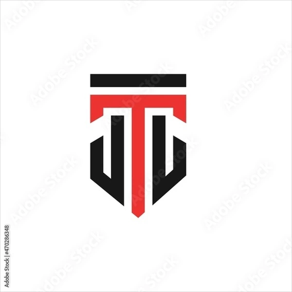Obraz initials t l logo vector template shield