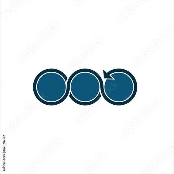 Obraz three circle logo vector template