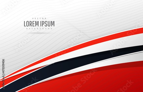 Fototapeta stylish red business presentation template design