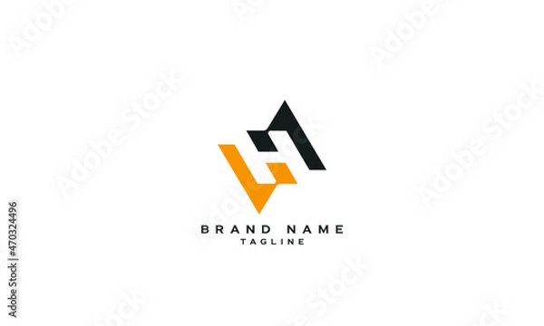 Obraz LH, HL, MM, UU, LL, 77, Abstract initial monogram letter alphabet logo design