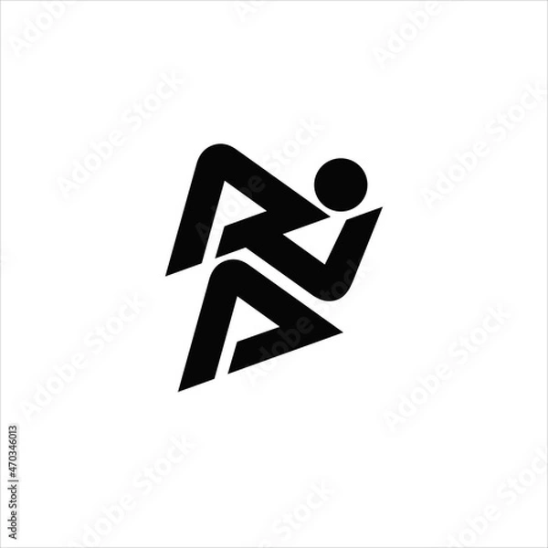 Obraz initials a logo vector template sprint