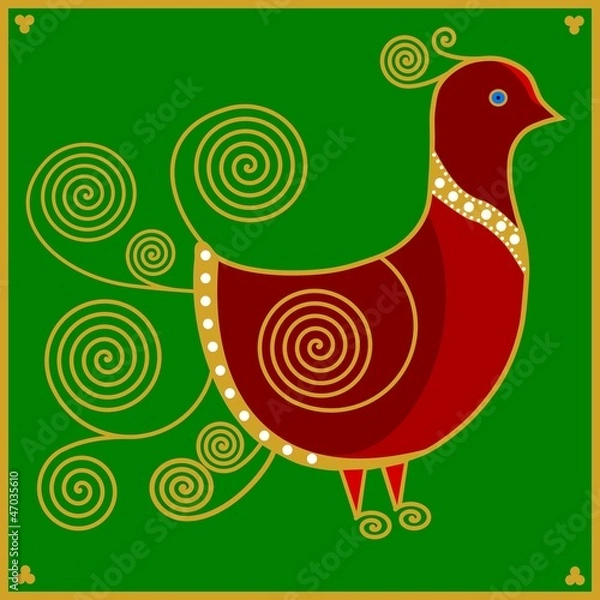 Obraz GALLINELLA PAVONCELLA CORALLO