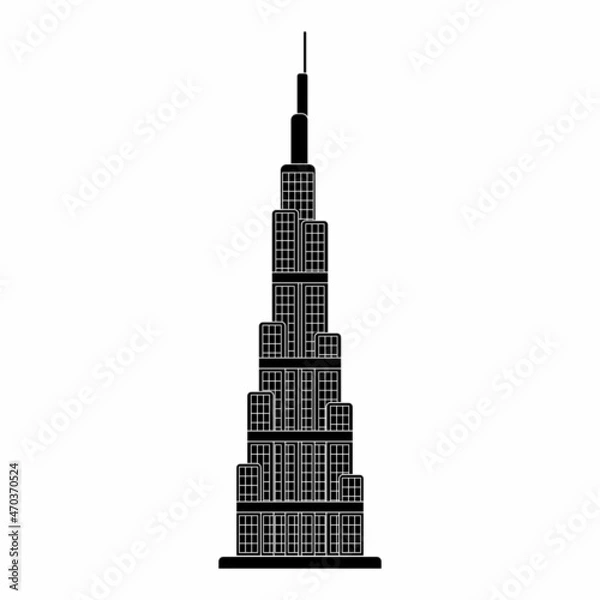 Fototapeta Dubai building icon set, Dubai building vector set sign symbol
