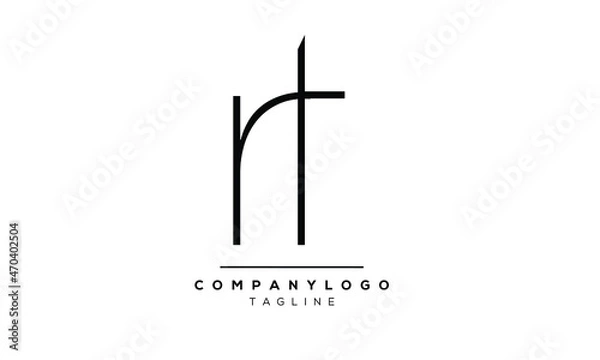Obraz Abstract Letter Initial RT TR R T Vector Logo Design Template
