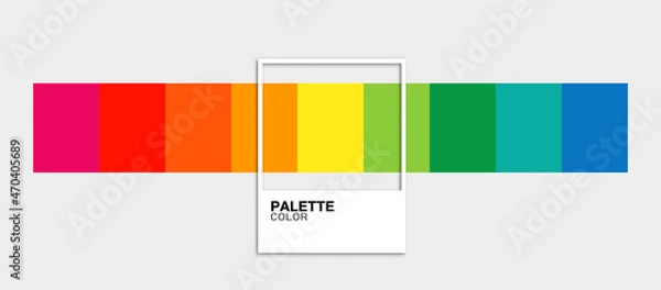 Obraz Palette color Warm, vector illustration