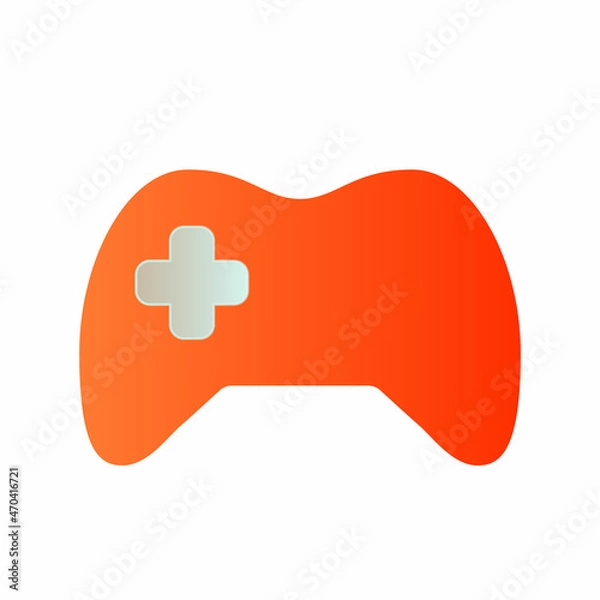 Fototapeta Vector modern trend icon in the style of glassmorphism with gradient, blur and transparency. gamepad for games symbol and icon