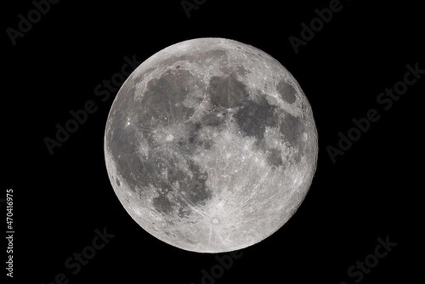 Fototapeta High resolution shot of the full moon on a clear night