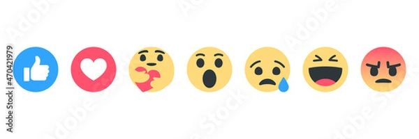 Obraz Emoji face cartoon bubble emoticon