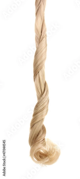 Obraz Curly blond hair isolated on white