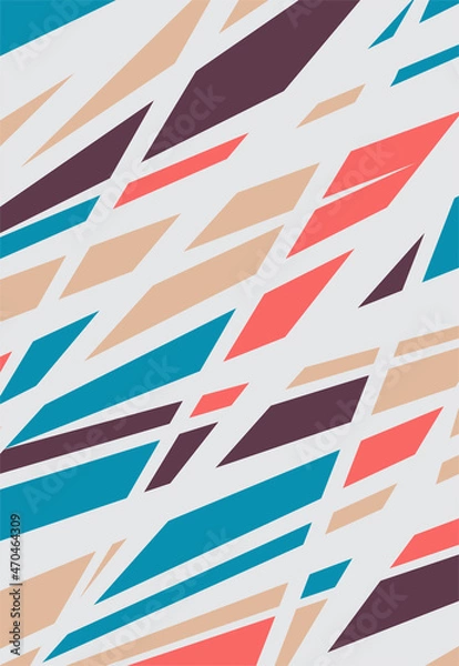 Fototapeta Minimalist background with colorful abstract stripe pattern
