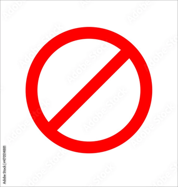 Obraz simple no blank symbol not allowed ban