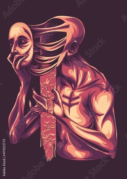 Obraz depression in the darkness