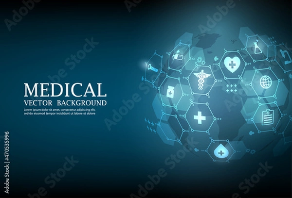 Obraz Vector technology global medical vector background