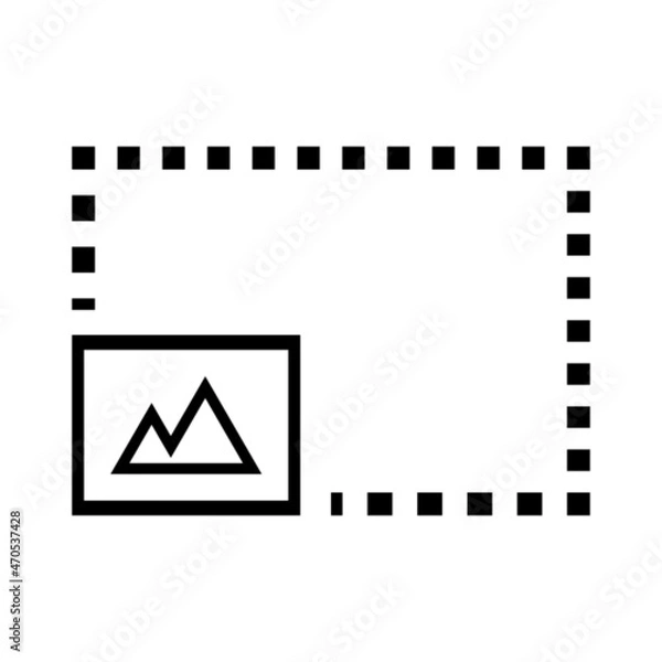 Fototapeta Photo Size Select Icon Vector