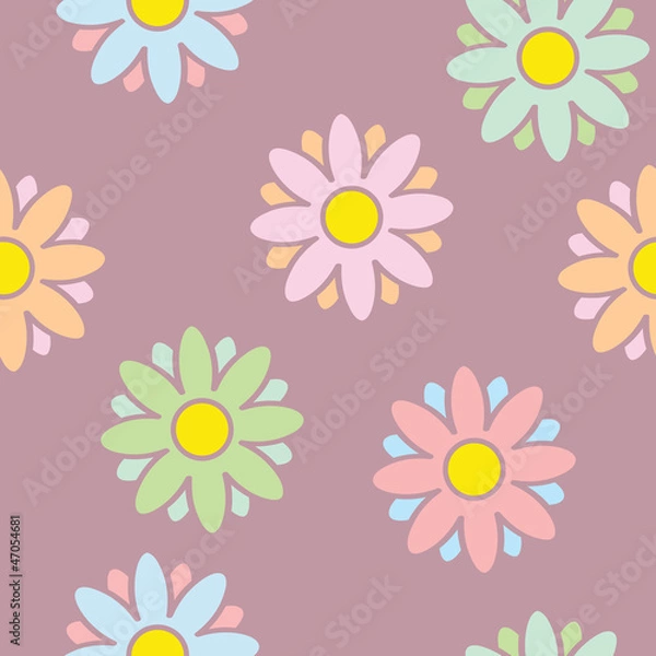 Obraz sweet flowers seamless background