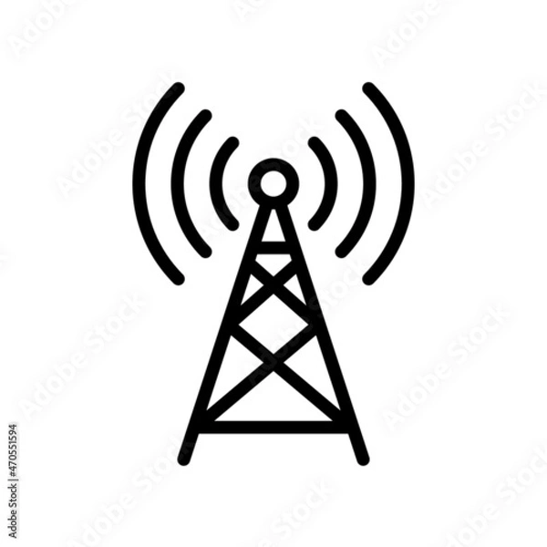 Fototapeta Antenna Icon, Line style icon vector illustration, Suitable for website, mobile app, print, presentation, infographic and any other project.