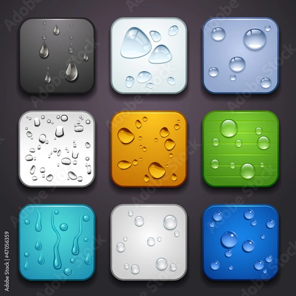 Fototapeta background for the app icons-water drop part