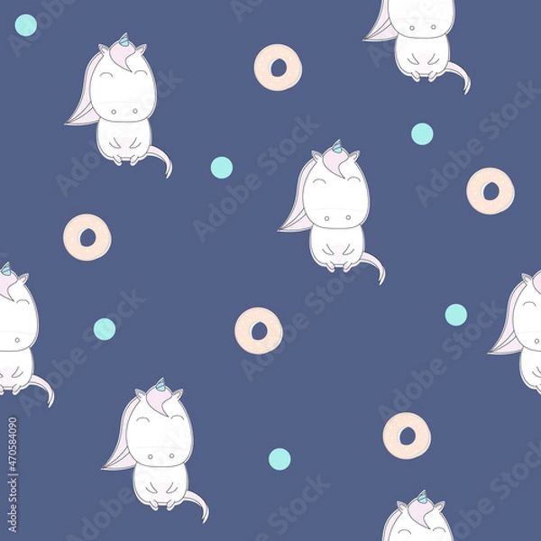 Obraz Cute unicorn seamless pattern.Vector illustration