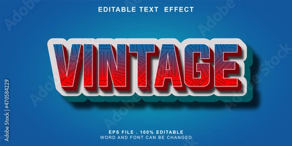Obraz text-effect-editable-vintage