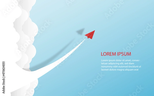 Obraz start up  concept illustration. rocket ship launch with cloud. vector of rockets taking off concept of start up business. launching a business project with rocket concept vector illustration.