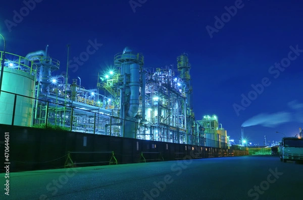 Obraz 京浜工業地帯川崎市東扇島の夜景