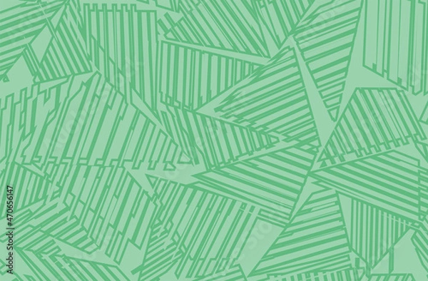 Obraz Minimalist green background with abstract stripe pattern