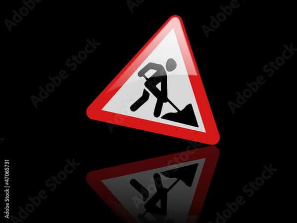 Obraz дорожный знак - ремонт