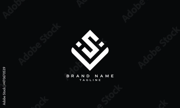 Obraz SV, VS, ISV, ISIV, VISI, ISIAbstract initial monogram letter alphabet logo design