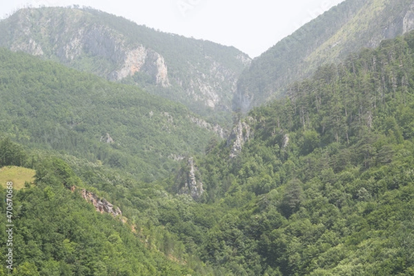 Fototapeta landscape with mountains in Montenegro