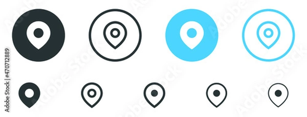 Fototapeta Location pin icon, gps map pointer marker symbol