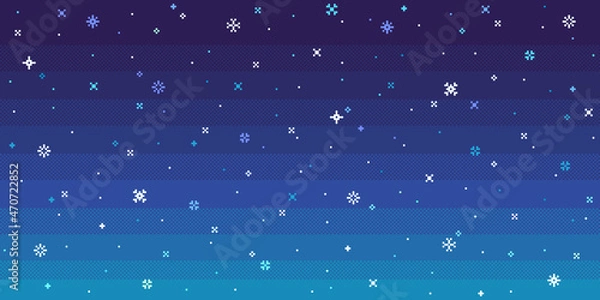 Obraz Winter background with snowflakes. Snowy Christmas backdrop.