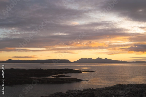 Obraz Sunset, Inner Hebrides, Eig, Rum,