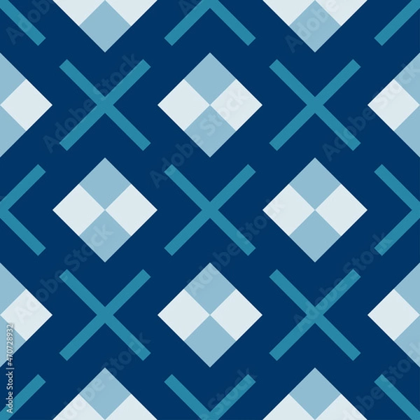 Fototapeta Abstract seamless geometric pattern of rhombuses and diagonals. Vector illustration