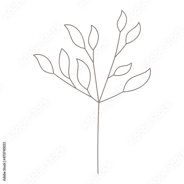 Obraz Boho hand drawn leaves