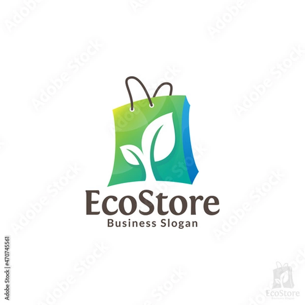 Obraz Eco Shop Logo Template