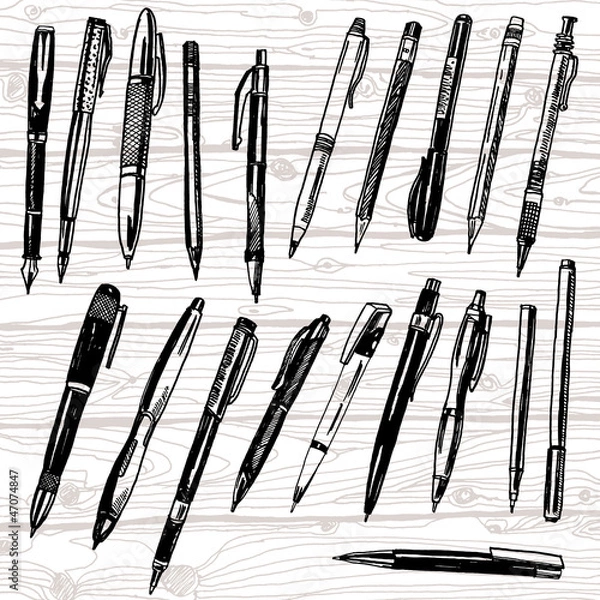 Obraz Pens and pencils