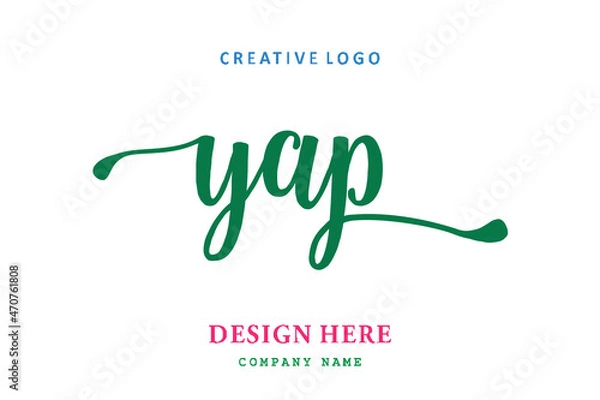 Fototapeta YAP lettering logo is simple, easy to understand and authoritative