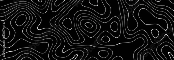 Fototapeta 3D rendering illustration, black and white, steel pattern. Damuscus knife for background,website banner,fabric pattern.lines and smooth.tribal and indigenous style.