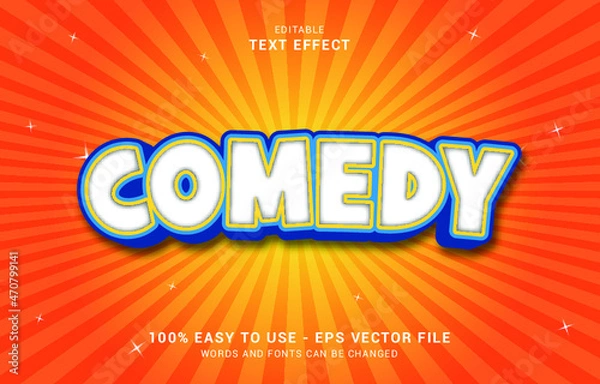 Obraz editable text effect, Comedy style